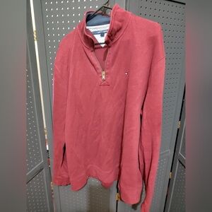 Tommy Hilfiger Burgundy Quarter-Zip Pullover
